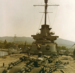 Images Dated 30th July 2012: Deck of a German battleship