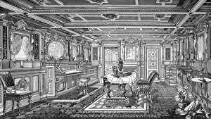 Deck Saloon on the Royal Yacht, Hohenzollern, 1879