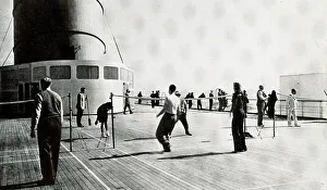 Deck Sports, Tennis, Cunard White Star, Tourist Class