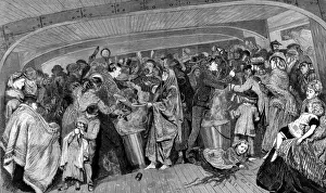 Between decks on an Emigrant Ship, Atlantic Ocean, 1872