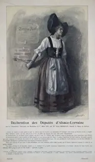 Nationale Prints: Declaration des depudoets d Alsace-Lorraine lue ? Assembl Declaration des depudoets d Alsace-Lorraine lue