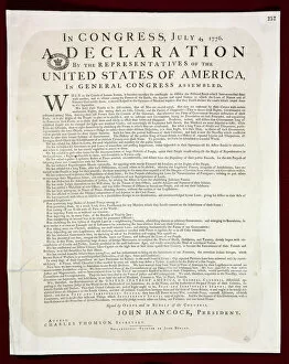 Images Dated 2nd November 2010: Declaration of Independence 1776