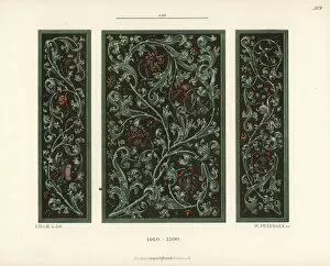 Iillustration Gallery: Decorated sides and back of house altar, German