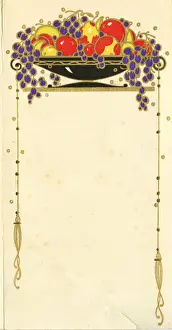 Menu Prints: Decorative Card - Bowl of Fruit