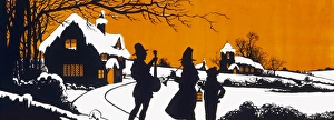 Images Dated 4th October 2011: Decorative Christmas frieze - Christmas minstrels