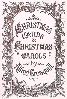 Crowquill Prints: Decorative Christmas page design, holly and mistletoe