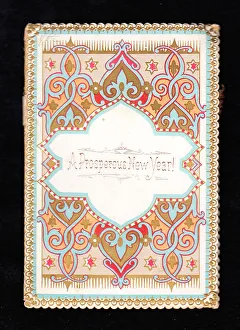 Images Dated 15th May 2018: Decorative design on a New Year card
