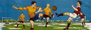 Decorative frieze - football in the snow