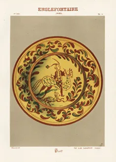 Decorative plate from Englefontaine, France Decorative plate from Englefontaine, France