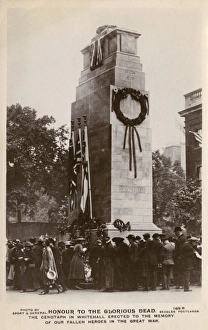 The dedication of the Cenotaph. Whitehall, London
