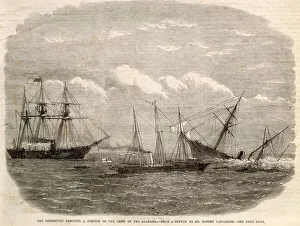 Alabama Collection: Deerhound rescues a portion of the crew of the Alabama