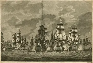 Jervis Prints: Defeat of the Spanish Fleet by Sir John Jervis