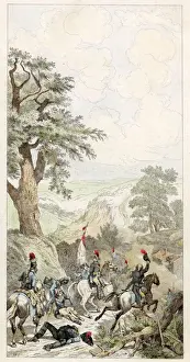 1792 Prints: DEFILES DE L ARGONE The French in combat with the invading Prussians Date