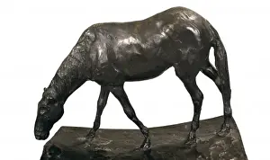 Impressionists Prints: DEGAS, Edgar (1834-1917). Horse at Trough. 1866-1868