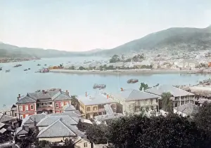 Dejima, foreign settlement at Nagasaki, Japan, circa 1880s