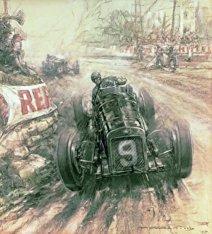 Delage Collection: Delage car driven by R J Seaman at the Isle of Man