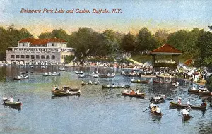 Delaware Park Lake, Buffalo, New York State, USA