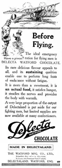Delecta chocolate advertisement, WW1