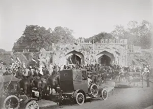 Delhi Durbar, probably 1911. motor cars Cashmere, Kashmir Gate