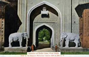 Elephants Collection: Delhi, India - Interior of Delhi Gate, Fort Delhi
