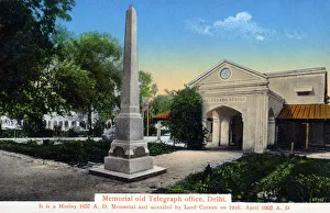 Images Dated 30th October 2019: Delhi, India - Memorial outside the Old Telegraph Office