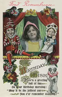 Toby Prints: Delightful Edwardian Birthday Postcard - Mr Punch