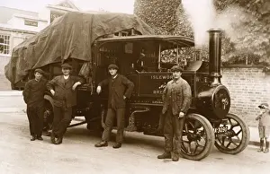 Isleworth Prints: Four delivery men with Foden steam lorry