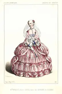 Varietes Prints: Delphine Marquet as Louise in La Baronne de Blignac, 1846