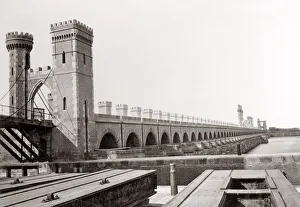 Delta barrage, dam on the river Nile, Egypt, c. 1890 s