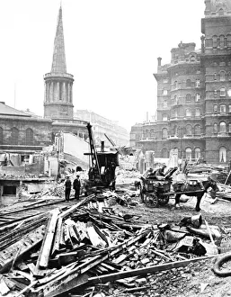 Souls Prints: Demolition work in Langham Place, London