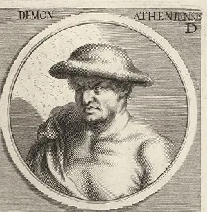 Philipp Kilian Prints: Demon of Athens, imaginary artist created by Parrhasius of Ephes
