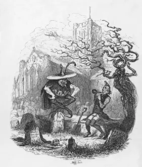 Grave Yard Prints: Demons in Churchyard