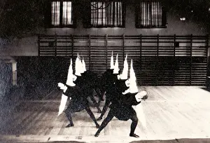 Gymnastic Prints: Demonstration gymnastic display in gymnasium