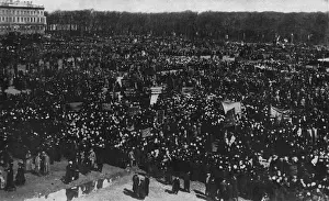Demonstration of revolutionaries, Petrograd, Russia