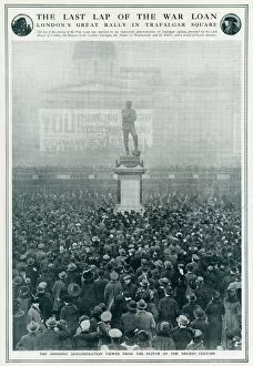 Demonstrations Gallery: Demonstration in Trafalgar Square of closing of the War Loan