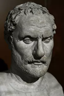 Orator Gallery: Demosthenes (384-322 BC). Marble bust