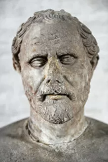 Orator Gallery: Demosthenes (384-322 BC). Roman bust