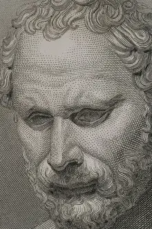 Oratory Prints: Demosthenes (384 BC - 322 BC). Greek orator and statesman