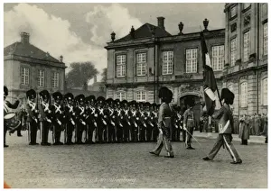 Guardsmen Prints: Denmark - Copenhagen - The Royal Guard - Amelienborg Palace