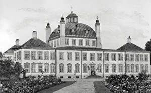 Krieger Prints: Denmark. Fredensborg Palace. Engraving, 1898