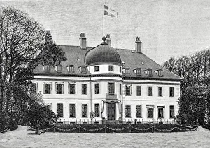 Contemporary Age Prints: Denmark, Gentofte. Bernstorff Palace. Engraving, 1898