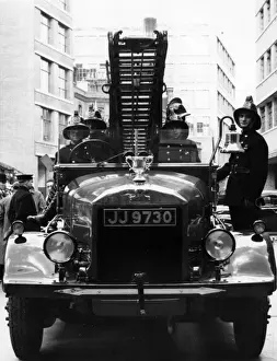 Headlights Prints: Dennis fire engine with crew