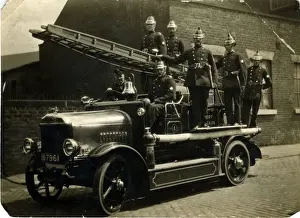 Dennis Prints: Dennis Vintage Fire Engine & Brigade, Stockport, Manchester