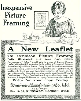 Inexpensive Prints: Dennison Picture Framing Advertisement