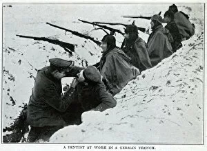 Dentist at work in a German trench