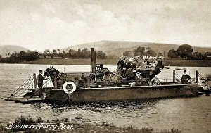 Departing Prints: Departing Bowness Ferry boat on the way to Furness Abbey