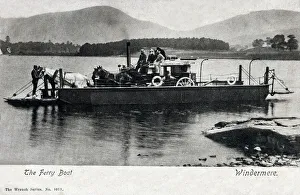 Departing Bowness Ferry boat on the way to Furness Abbey