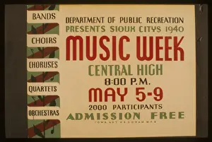 Orchestras Prints: Department of Public Recreation presents Sioux Citys sic 194