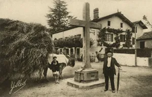 Grandfather Gallery: Departure for Mass in the French Basque Country