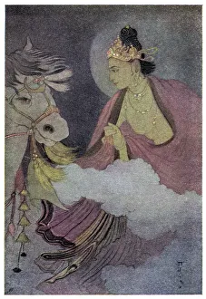 Hermit Prints: Departure Siddhartha Myth India Buddha Leaves
